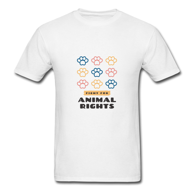 Unisex Fight For Animal Rights T-Shirt - white