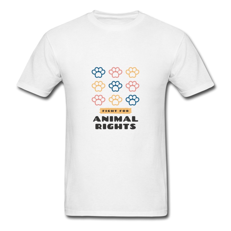 Unisex Fight For Animal Rights T-Shirt - white