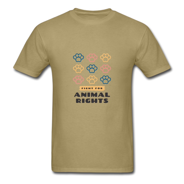 Unisex Fight For Animal Rights T-Shirt - khaki