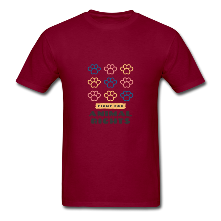Fight For Animal Rights T-Shirt (Unisex) - burgundy