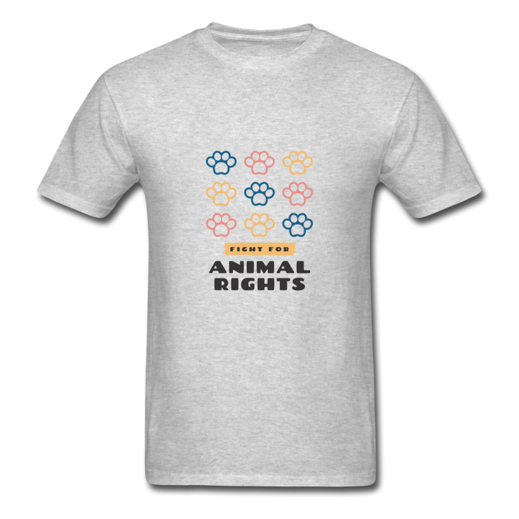 Unisex Fight For Animal Rights T-Shirt - heather gray