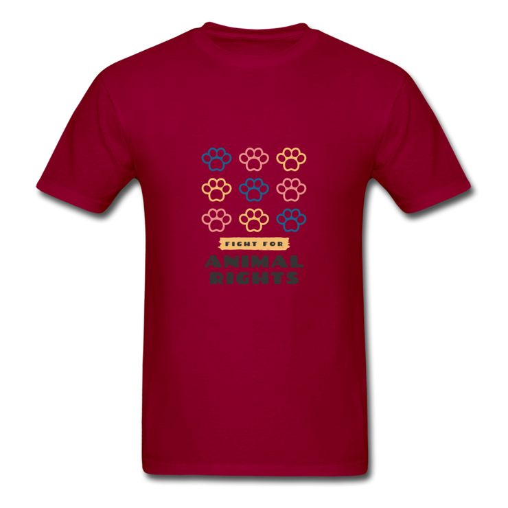 Fight For Animal Rights T-Shirt (Unisex) - dark red