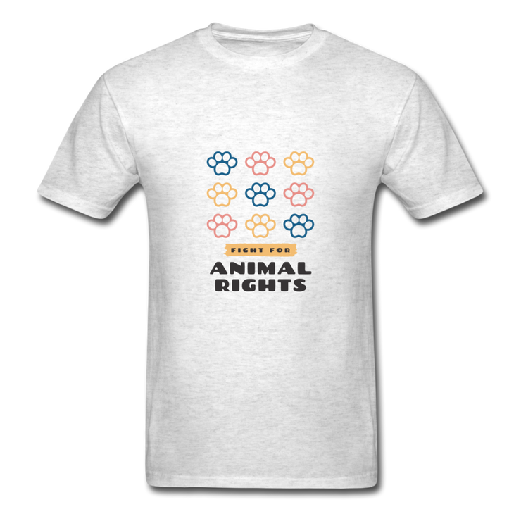 Unisex Fight For Animal Rights T-Shirt - light heather gray