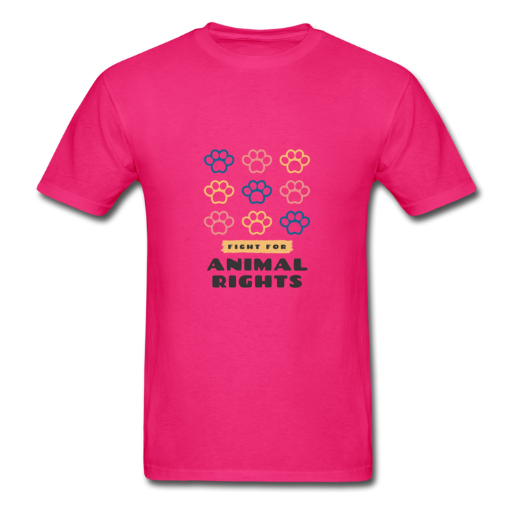 Unisex Fight For Animal Rights T-Shirt - fuchsia