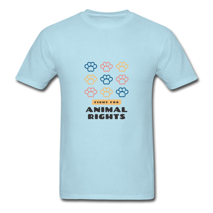 Unisex Fight For Animal Rights T-Shirt - powder blue