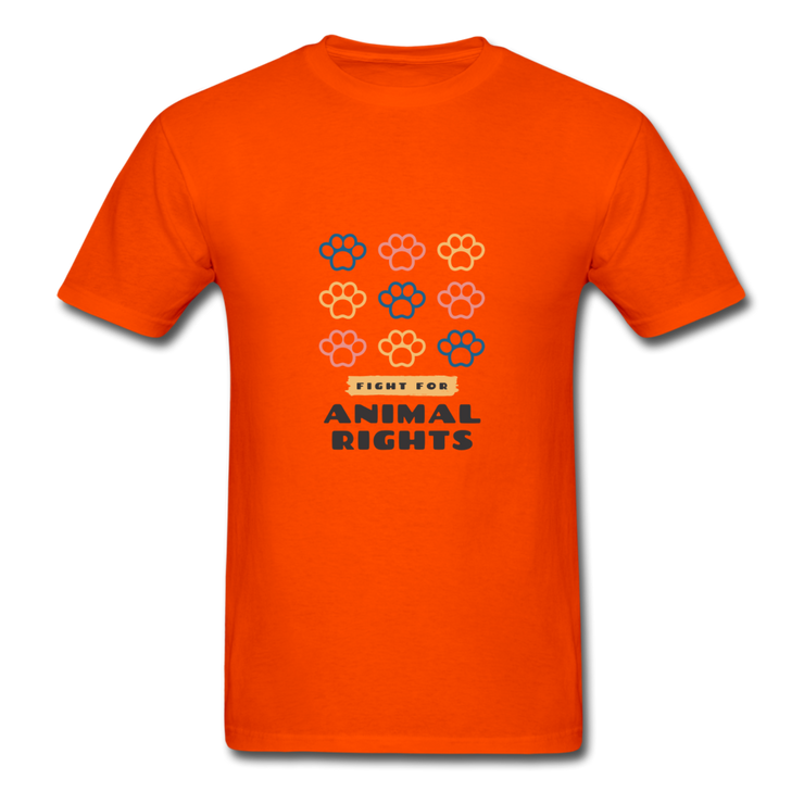 Unisex Fight For Animal Rights T-Shirt - orange