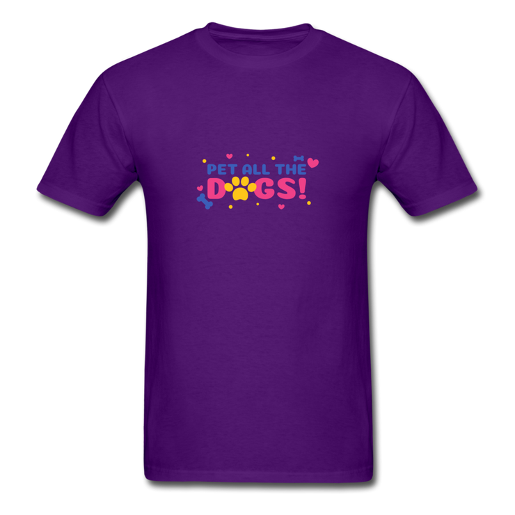 Pet All The Dogs T-Shirt (Unisex) - purple